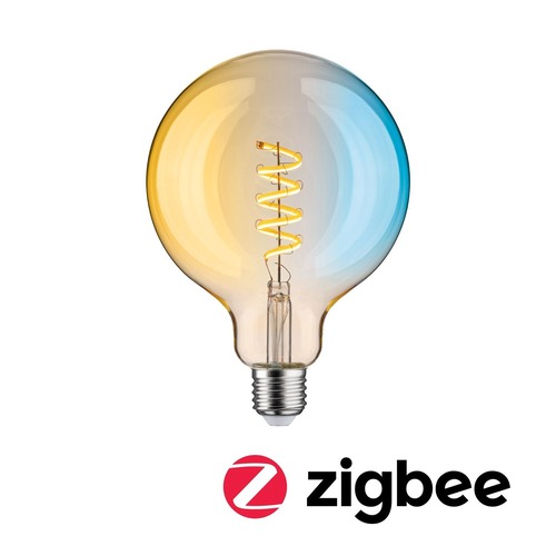 E27 - P 29161 Filament 230V Smart Home Zigbee 3.0 LED Globe G125 E27 7,5W měnitelná bílá stmívatelné zlatá - PAULMANN - foto 1