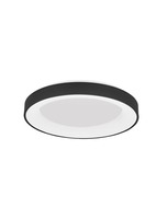 Kruhová - NV 9853042 Stropní svítidlo RANDO SMART černý hliník a akryl LED 50W 230V 3000K - 4000K IP20 Tuya stmívatelné - NOVA LUCE