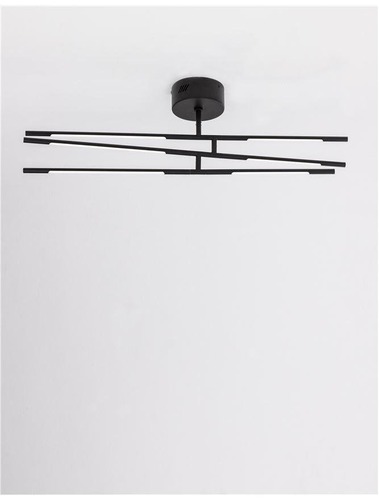 Dekorativní - NV 9180761 Stropní svítidlo RACCIO černý kov a akryl LED 30W 230V 3000K IP20 stmívatelné - NOVA LUCE - foto 1