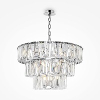 Dekorativní - M MOD043PL-18CH Závěsné svítidlo Puntes 18x40W E14 chrom křišťál kov - MAYTONI