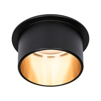 Kruhová - P 93378 Zápustné svítidlo Gil 3StepDim 1x6,5W černé / zlaté IP44 2.700K 3-krokové-stmívatelné - PAULMANN