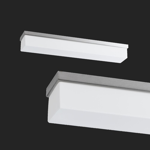 Podélná - OS SYL44547 SYLVIA 2 - límec nerez broušená (X15) stropní/nástěnné skleněné svítidlo nerez broušená / bílá IP44 3x28W E14 (původní kód OS 44547) - OSMONT - foto 1