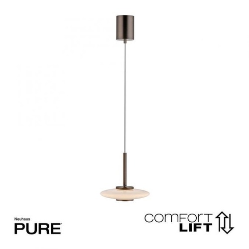 Subtilní - PN 2053-34 Závěsné svítidlo PURE Vitrum LED 5W + 6W 3000K hnědá / opál - PAUL NEUHAUS - foto 1