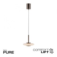 Subtilní - PN 2053-34 Závěsné svítidlo PURE Vitrum LED 5W + 6W 3000K hnědá / opál - PAUL NEUHAUS