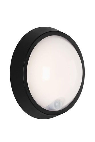 Nástěnná - BRILO 3352-015 LED venkovní svítidlo s čidlem, pr. 17 cm, 12 W, černá - BRILO - foto 1