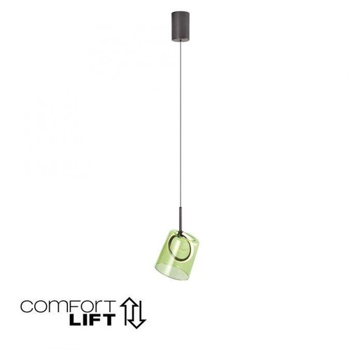 Dekorativní - PN 2541-43 ZULA LED závěsné svítidlo 1 ramenné kov/sklo zelená nastavitelná výška 3000K - PAUL NEUHAUS - foto 1