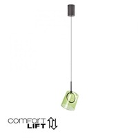 Dekorativní - PN 2541-43 ZULA LED závěsné svítidlo 1 ramenné kov/sklo zelená nastavitelná výška 3000K - PAUL NEUHAUS