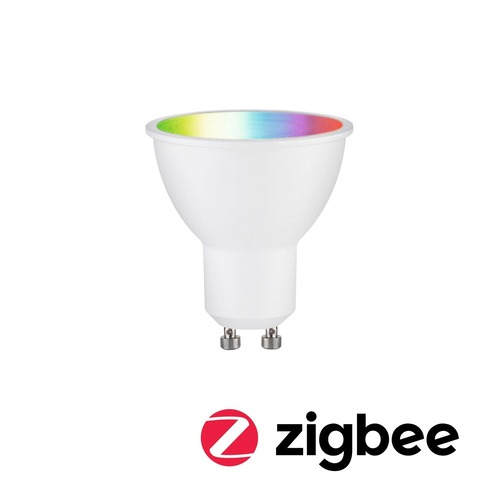GU10/GZ10 - P 29147 Standard 230V Smart Home Zigbee 3.0 LED reflektor GU10 4,8W RGBW+ stmívatelné bílá mat - PAULMANN - foto 1