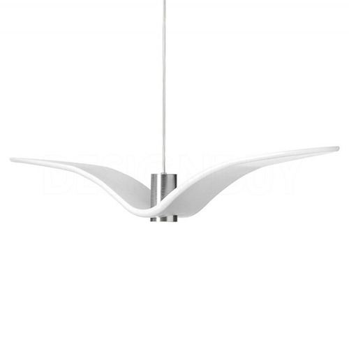 Dekorativní - BRO PC00962_009 Night Birds, závěsné svítidlo, 5W LED, opal / opaktní sklo / světle šedý kabel, délka 78cm - BROKIS A - foto 1