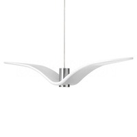 Dekorativní - BRO PC00962_009 Night Birds, závěsné svítidlo, 5W LED, opal / opaktní sklo / světle šedý kabel, délka 78cm - BROKIS A