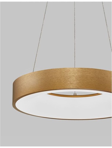 Kruhová - NV 9453432 Závěsné svítidlo RANDO THIN broušený zlatý hliník a akryl LED 30W 230V 3000K IP20 stmívatelné - NOVA LUCE - foto 1