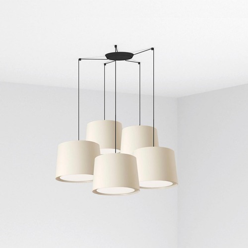 Kónická - FARO 64314-54-5L CONGA závěsné svítidlo, bílá, 5L - FARO - foto 1