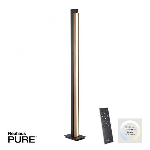 Stojací lampy - PN 451-79 Stojací lampa PURE-LINES 24W 2700-5000K 155cm dub/antracit - PAUL NEUHAUS - foto 1