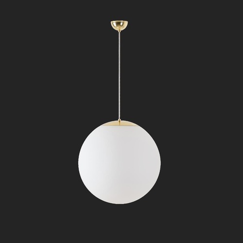 Nouzové osvětlení - OS ADR60359 ADRIA S4 závěsné skleněné svítidlo mosaz leštěná / bílá IP40 3000 K 41W LED nouzové kombinované 3 h (původní kód OS 60359) - OSMONT - foto 1