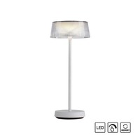 Na stůl - LD 19711-16 DORA LED stolní lampa venkovní bílé na baterie dotykový stmívač LED IP44 3000K - LEUCHTEN DIREKT / JUST LIGHT