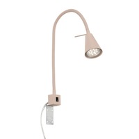Bodová - BRI 2080011 Tuso Bett lampa na čtení - 4,7W, 400lm, LED, vypínač, nastavitelná, béžová - BRILONER