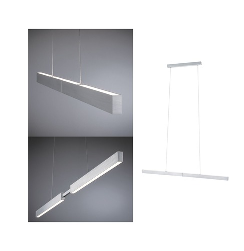 Podélná - P 79815 SmartHome Zigbee LED závěsné svítidlo Aptare 18W stmívatelné hliník kartáčovaný kov - PAULMANN - foto 1