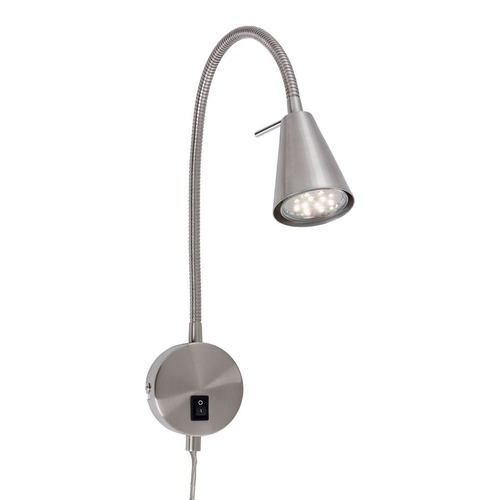 S ramenem - BRI 2082012 Flexibilní nástěnné svítidlo 45 cm 1xGU10 5W 400lm matný nikl (starý kód: BRI 2082-012) - BRILONER - foto 1