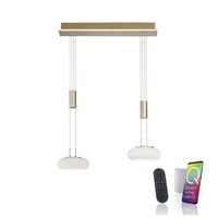 Vícečetná - PN 2076-60 Q ETIENNE závěsné svítidlo Smart Home, mosaz, 2 ramenné ZigBee 2700-5000K - PAUL NEUHAUS