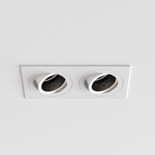 Hranatá - AST 1434005 Downlight svítidlo Pinhole Square Twin nastavitelné 2x6W GU10 bílá - ASTRO Lighting - foto 1