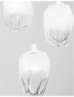 Vícečetná - NV 9160233 Závěsné svítidlo ICE bílé sklo s přechody a bílý kov G9 3x5W 230V IP20 bez žárovky - NOVA LUCE