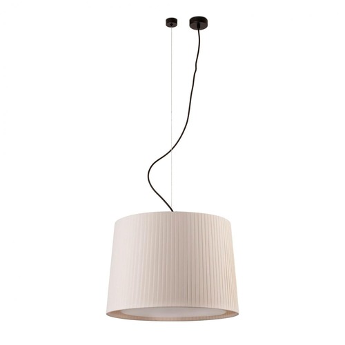 Kónická - FARO 64314-44 SAMBA závěsné svítidlo, černá/skládaná béžová, pr.450 - FARO - foto 1