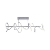 Podélná - LD 19032-21 CURLS LED stropní svítidlo, stříbrná, moderní design SimplyDim 3000K - LEUCHTEN DIREKT / JUST LIGHT