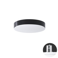 Koupelnová - OS DEL69355 DELIA CV1 stropní/nástěnné plastové polovestavné svítidlo bílá / černá IP44 3000 K 13W LED - OSMONT