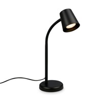 Stolní lampy pracovní - BRILO 7476015 Stolní lampa, 38,5 cm, 1x GU10, max. 9W, černá - BRILO