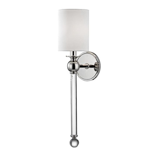 Dekorativní - HVLG 6031-PN-CE Nástěnné svítidlo GORDON mosaz/hedvábí nikl/bílá E14 1x40W - HUDSON VALLEY - foto 1