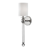 Dekorativní - HVLG 6031-PN-CE Nástěnné svítidlo GORDON mosaz/hedvábí nikl/bílá E14 1x40W - HUDSON VALLEY