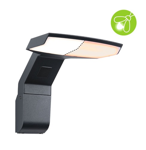 Nástěnná - P 94827 LED venkovní nástěnné svítidlo Zenera neláká hmyz a IP44 150x194mm 2200 - 3000K 10W 230V antracit kov - PAULMANN - foto 1