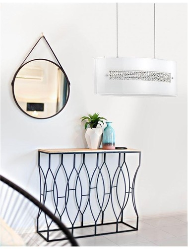 Podélná - NV 7310602 Závěsné svítidlo THELTA chromovaný hliník bílé sklo a křišťál E27 3x12W IP20 bez žárovky - NOVA LUCE - foto 1