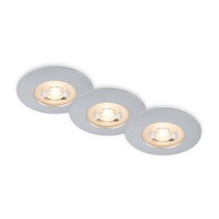 Kruhová - BRI 7044-034 LED vestavná svítidla, pr.9 cm, 3x LED, 5 W, 480 lm, matný chrom - BRILONER