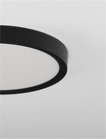 Kruhová - NV 9060187 Stropní svítidlo DIXIE LED stropní svítidlo černá 18W 3000K/4000K/6500K D220 H25 - NOVA LUCE