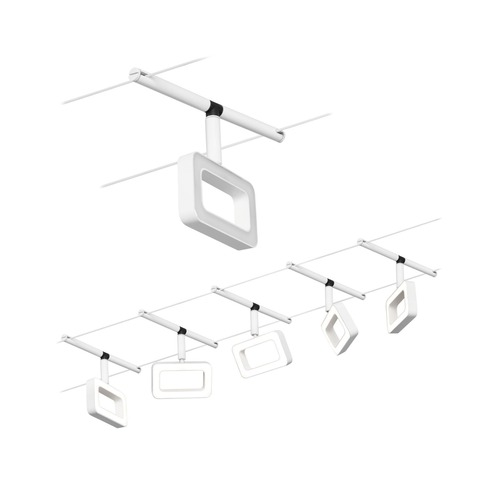 Sady - P 94483 LED lankový systém Frame základní sada 5x4,8W 3000K 230/12V bílá mat/chrom - PAULMANN - foto 1