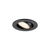 Koupelnová - LA 1009003 NEW TRIA® 45 DL, kulaté, vestavné stropní svítidlo, 2700 K, 24°, černá barva - BIG WHITE (SLV)