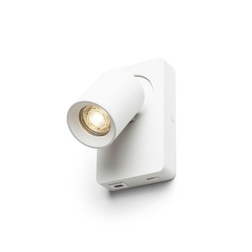 Bodová - RED R13763 VOLTERA USB svítidlo nástěnné bílá/černá 230V GU10 50W - RED - DESIGN RENDL - foto 1