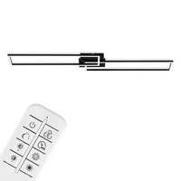 Hranatá - BRILO 3145-015 LED CCT rám 110 cm 2x40W 2200lm černá - BRILO