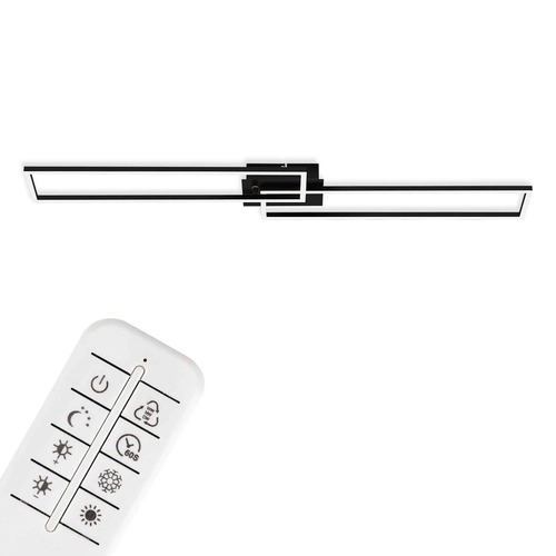 Hranatá - BRILO 3145-015 LED CCT rám 110 cm 2x40W 2200lm černá - BRILO - foto 1