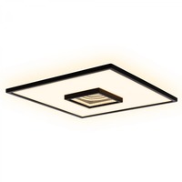 Hranatá - BRI 3848015 Toro LED stropní svítidlo, tunelový efekt, přímé a nepřímé osvětlení, černé, 42x42cm - BRILONER