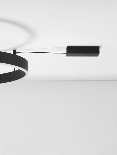 Kruhová - NV 9063604 Stropní svítidlo MOTIF LED stropní svítidlo černý hliník 3000K IP20 48W 220-240V stmívatelné - NOVA LUCE - foto 1