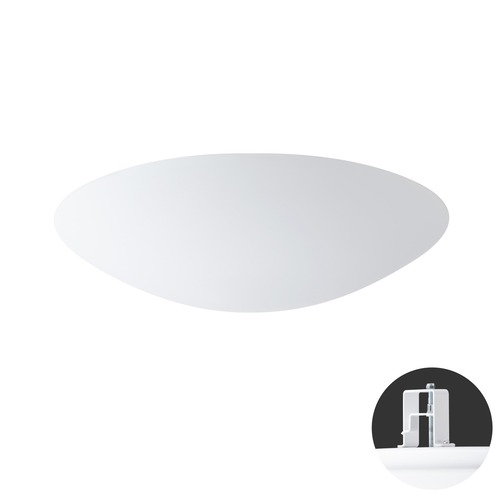 Koupelnová - OS AUR59374 AURA V9 stropní/nástěnné skleněné polovestavné svítidlo bílá IP44 3000 K 54W LED - OSMONT - foto 1