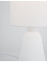 Stolní lampy dekorační - NV 9577162 Stolní lampa ZERO bílá sádra a bílé stínidlo E14 1x5W 230V IP20 bez žárovky - NOVA LUCE