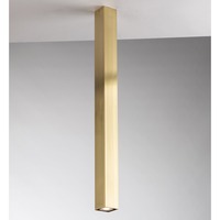 Downlight - FAN I-FLUKE-PLQ75 ORO Stropní svítidlo Fluke, hranaté, zlaté, 1 x GU10, 6 x 6 x 75 cm - FANEUROPE