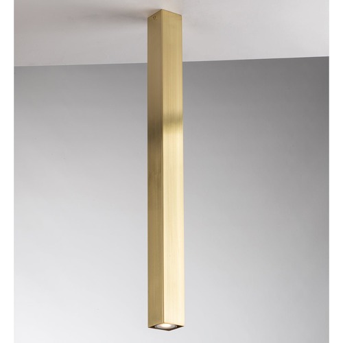 Downlight - FAN I-FLUKE-PLQ75 ORO Stropní svítidlo Fluke, hranaté, zlaté, 1 x GU10, 6 x 6 x 75 cm - FANEUROPE - foto 1