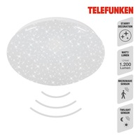 Kruhová - TF 601706TF TELEFUNKEN LED stropní svítidlo s čidlem, pr. 27,7 cm, 12 W, bílé - BRILONER