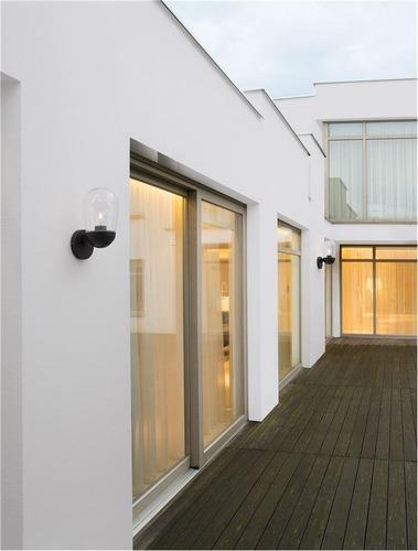 Nástěnná - NV 9060194 Venkovní nástěnné svítidlo OMIKA tmavě šedý hliník a čiré sklo E27 1x12W 220-240V bez žárovky IP54 - NOVA LUCE - foto 1