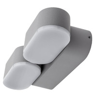 LED nástěnné svítidla - LED nástěnné svítidlo Epistar 2x6W šedé tělo otočné