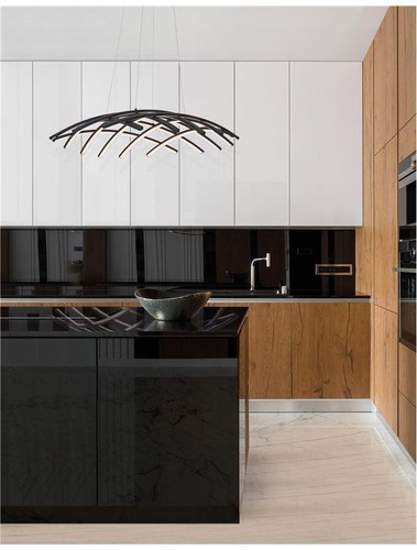 Dekorativní - NV 9848138 Závěsné svítidlo NARVI černý hliník a akryl LED 83W 230V 3000K IP20 stmívatelné - NOVA LUCE - foto 1